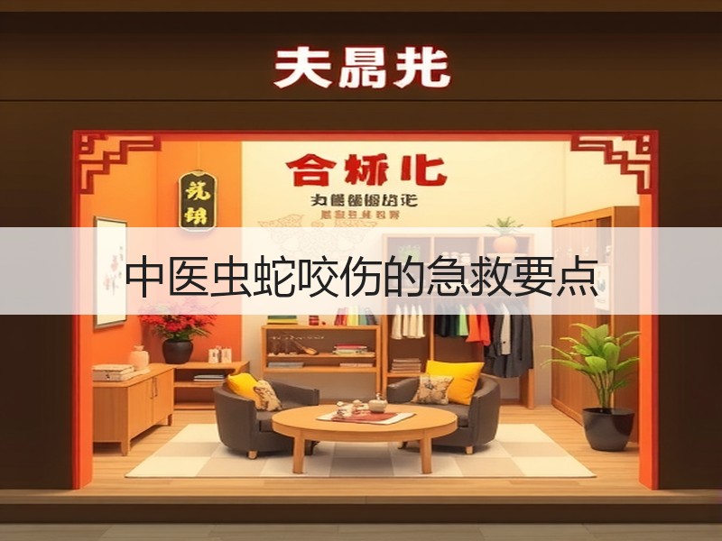 中医虫蛇咬伤的急救要点