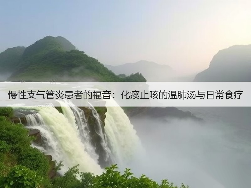 慢性支气管炎患者的福音：化痰止咳的温肺汤