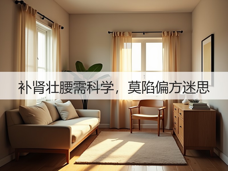 补肾壮腰需科学，莫陷偏方迷思