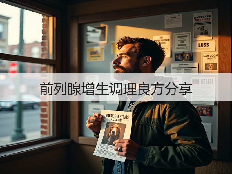 前列腺增生调理良方分享