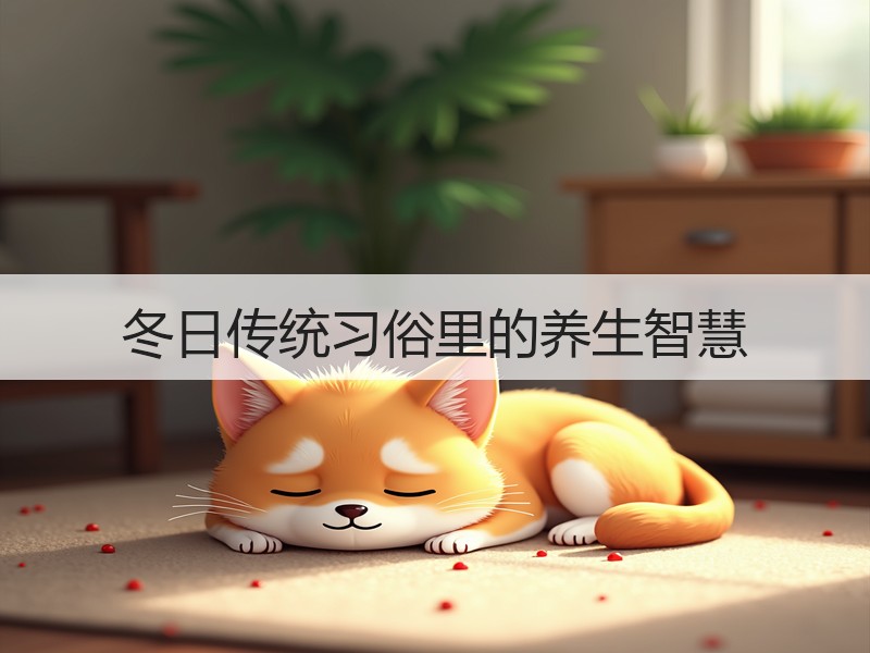 冬日传统习俗里的养生智慧