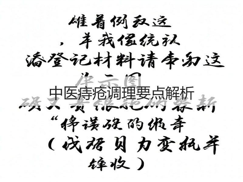 中医痔疮调理要点解析